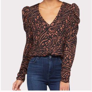 Allison Joy Puff Sleeve Top sz XL NWT